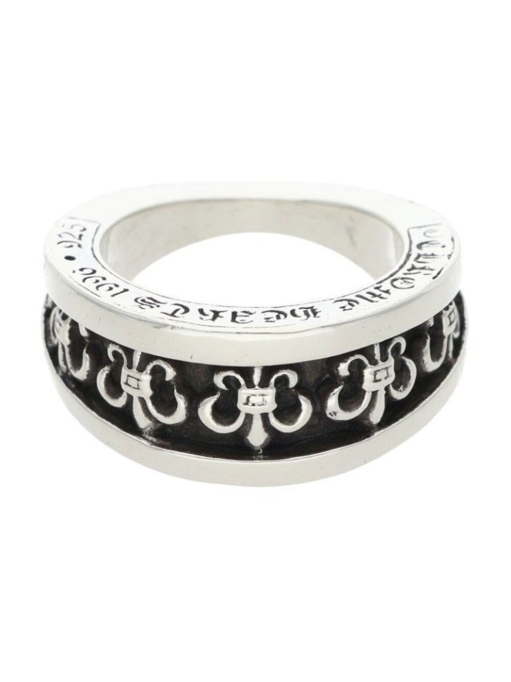Chrome Hearts Narrow BS Fluer Band BS Flare Silver Ring
